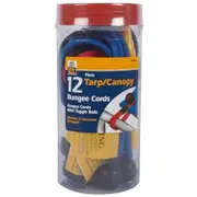 Gripwell Bungee Cord 12 Pack with Ball Hooks for Securing Tarps and Canopies
