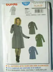 New BURDA 7857 Coat Size 8-18