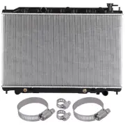 Radiator with Universal Oil Hose Clamps Kit For 2004-2009 Nissan Quest 3.5L V6 (for: Nissan)