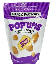 Snack Factory Pop'ums Light & Crispy White Cheddar Baked Pretzel Snacks 9 oz