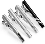 [KUHBDIE] Black Enamel Tie Clip Set Vine Pattern Tie Clip Fashion Men's Suit Accessories
