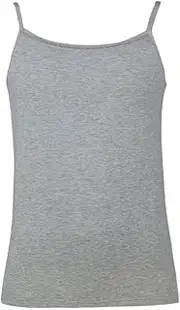 LECIEN(ルシアン) Lucien Junior Underwear, Camisole with Cup, Adjuster Type, Skin Side, 100% Cotton, Flat Specifications, Girls, Heather Gray