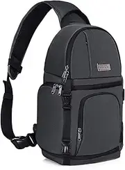 MOSISO Camera Sling Bag, DSLR/SLR/Mirrorless Case Shockproof Photography Camera Backpack with Tripod Holder & Removable Modular Inserts Compatible with Canon/Nikon/Sony/Fuji, Space Gray