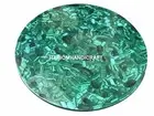 4'' Solid Malachite Coaster Plate Coffee Serving decortive for dining Table Top