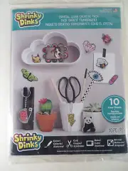 Shrinky Dinks 10 Crystal Clear Shrinkable Plastic Sheets 8"x10" Ages 5+