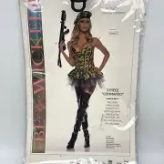 New Be Wicked 3 Pc Commando Sexy Costume - Size M/L