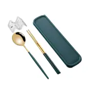 Cutlery Set Heat-resistant Reusable Camping Travel Tableware Kit Stainless Steel