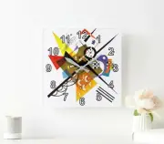 Abstract Art Wall Clock by ArtClocks Wassily Kandinsky White II New Decor Gift