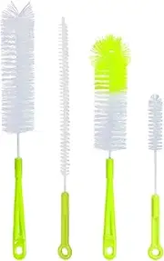 Bottle Brushes for Cleaning - 4pcs Bittle Brush Long Handle Bottle Scrub Brushes, Bottle Brush Cleaner | Soft and Flexible Bottle Cleaning Brush Set, Water Bottle Brush Cleaner for Washing and Cleanin