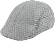 [Oshhni] Men's Mesh Flat Cap Sun Hat Beret Cap for Golf Fishing Middle Aged or Elderly