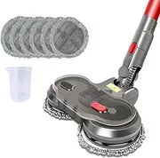Electric Motorised Mop Head for Dyson V7 V8 V10 V11 Cordless Vacuum Cleaners Attachment Wet Dry Dual with 6 Mop Pads and Water Tank