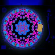 Psychadelic Superstar Turntable Slipmat GLOW BLACKLIGHT 12 inch