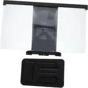 Phone Screen Magnifier Smartphone Stand Metal Mobile Video Magnifier Screen Enlarger Projector Phone Holder Stand Compact Phone Stand Holder for Cell Phone Black Acrylic
