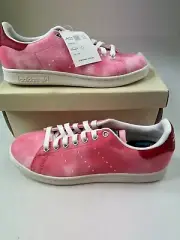 Adidas Mens PW HU Holi Stan Smith Sneakers Pink Lace-Up Low Trainers Shoes Sz 8