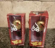 (2) Captain Morgan NFL Football Helmet Liquor Bottle Pourer