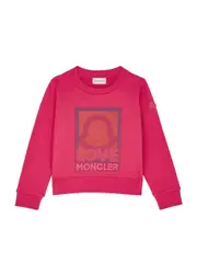 Moncler Kids Printed Cotton Sweatshirt (6 Years) - Pink 6 years