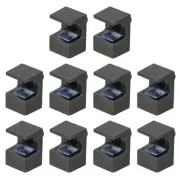 10 Pcs Glass Shelf Brackets, Zinc Alloy Glass Clamp for 7mm, Black