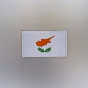 Cyprus Flag Patch — Iron On Badge Embroidered Motif — Cypriot World Europe