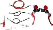 Brilluxa Hydraulic Brake Clutch Kit, 22mm Handlebar Modified Master Cylinder, Gear Adjustable Reservoir for Off Road Motorbike