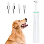 Electric Pet Toothbrush Cleaner Tartar Removal Calculus Plaque Tool Puppy Cat Hygiene Dental Care 4 Brush Heads Grooming Aid