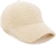 [INOGIH] Women Faux-Lamb-Wool Baseball-Cap Outdoor Winter Warm Teddy-Fleece Style Hip-Hop Cap for Unisex