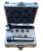 2MT ER11 COLLET CHUCK WITH COLLETS 1-7MM AND SPANNER 2 MORSE TAPER SET RDGTOOLS