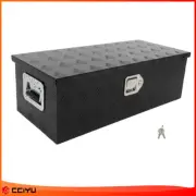 ?30" Truck Bed Trailer Underbody Aluminum Tool Box Tote Storage Black Pickup RV