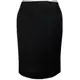 日本品牌Anne Klein II黑色亞麻素面短裙 日本製