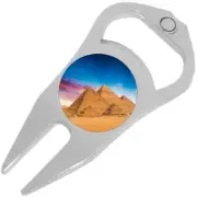 Egyptian Pyramids Golf Ball Marker Divot Repair Tool Bottle Opener