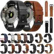 QuickFit For Garmin Fenix 8 E 7 7X 6 6X 5 5X 965 955 S70 S60 Leather Band Strap
