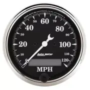 Auto Meter 1787 Old Tyme Black 3-1/8" Electric Speedometer Gauge - 0-120 mph