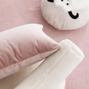 【HEAVEN 研紡枕所】大尺寸天鵝絨素面抱枕套/紅粉色系列－60x60cm(大尺寸抱枕套、靠墊套)