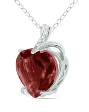 Gem Spark 14K 4.78 ct. tw. Diamond & Garnet Necklace