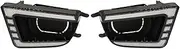 2Pcs Car LED Daytime Running Light Fog Lamp Cover DRL Dynamic Turn Signal Light for Toyota Tacoma 2012 2013 2014 2015