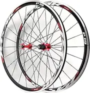 [ZECHAO] 700C Road Bike Wheelset Bicycle Sealed Bearing Wheel QR V/C Brakes 30MM Alloy Rim Wheels 11 Speed Cassette Wheelset