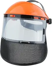 Eigell Forestry Face Shield Face Guard Adjustable Professional for Trimming Work Universal Transparent and Mesh Visor Protective