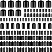 160Pcs Assorted Size Rubber End Caps Round Vinyl Bolt Screw Cover Caps In 94875