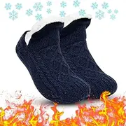 [Koconh] Admissioni Indoor Non-Slip Thermal Socks, Fleece-Lined Non-Slip Thermal Slippers Socks