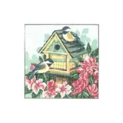 Birdhouse Tapestry Design Printed On Canvas #S2020.03 TRACKED POST
