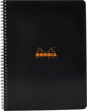 Wirebound A4 5 X 5 Grid Notebook, Black