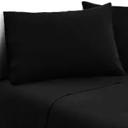 Sheet Set Luxury Microfibre Classic Black - Bedding Australia