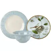 Fitz & Floyd Toulouse Blue 12PC Dw