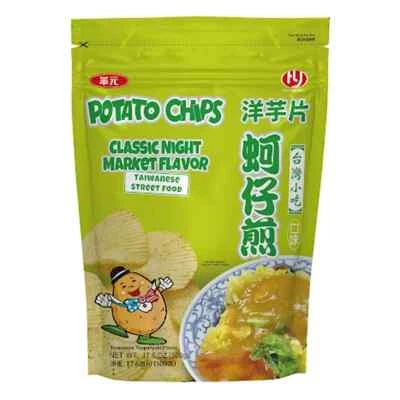 Hwa Yuan Foods Classic Night Market Flavour Potato Chips Snack Crisp Pack 500g