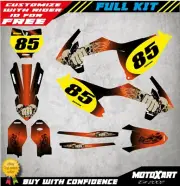 Full Custom Graphic Kit REAPER STYLE decals to fit KTM 85 SX 2018 19 20 2021