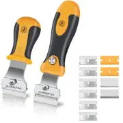 Razor Blade Scraper | 2 Handles Razor Scraper Set With Extra 10pcs Blades Hea...