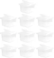 DRESSOOS 10pcs Transparent Reptile Breeding Box with Vents Habitat for Snakes Tarantulas Geckos and Insects Small Feeding Terrarium for Reptile Display
