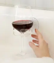 SipCaddy SHOWER BEER & BATH WINE Holder! Portable Cupholder Shower Caddy Drink
