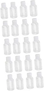VINTORKY 20pcs Portable Refillable Squeeze Bottles with Clamshell Spout Caps for Travel Essential Oils Shampoo Lotion and Gels Durable Lightweight Dispenser Containers