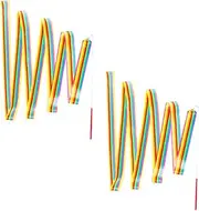 Dance Ribbons 2 Pcs Rainbow Ribbons Good Texture Dance Ribbons Streamers Rhythmic Gymnastics Streamer with Glass Fiber Rod for Stage Shows for Exercise