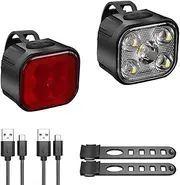 Bicycle Lights High Bright Cycling Lamp Front and Rear USB Rechargeable Bike Headlight Taillight Waterproof Lantern
